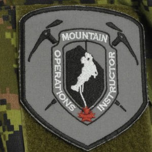 Mountain Operations Instructor Patch, 4"x4.5"Shield