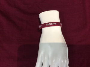 Airborne/ Aeroporte wrist band, maroon, silicone